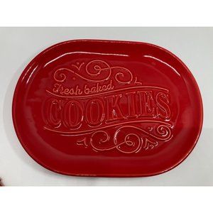 Hallmark Red Fresh Baked Cookies Plate